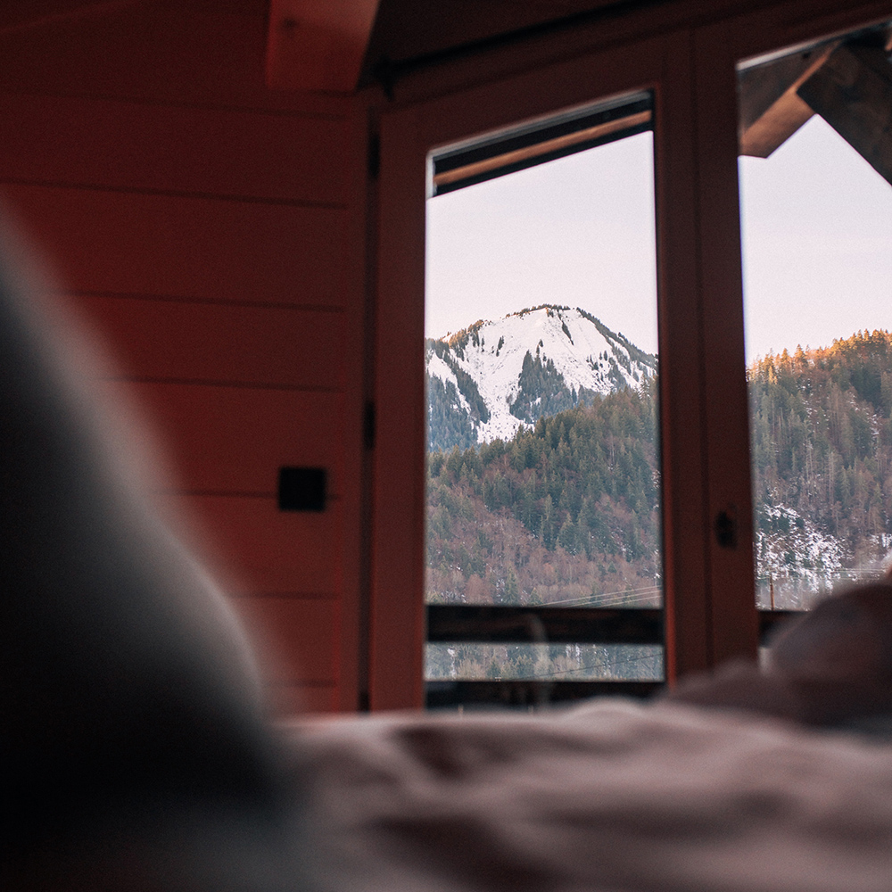 Mountian window view