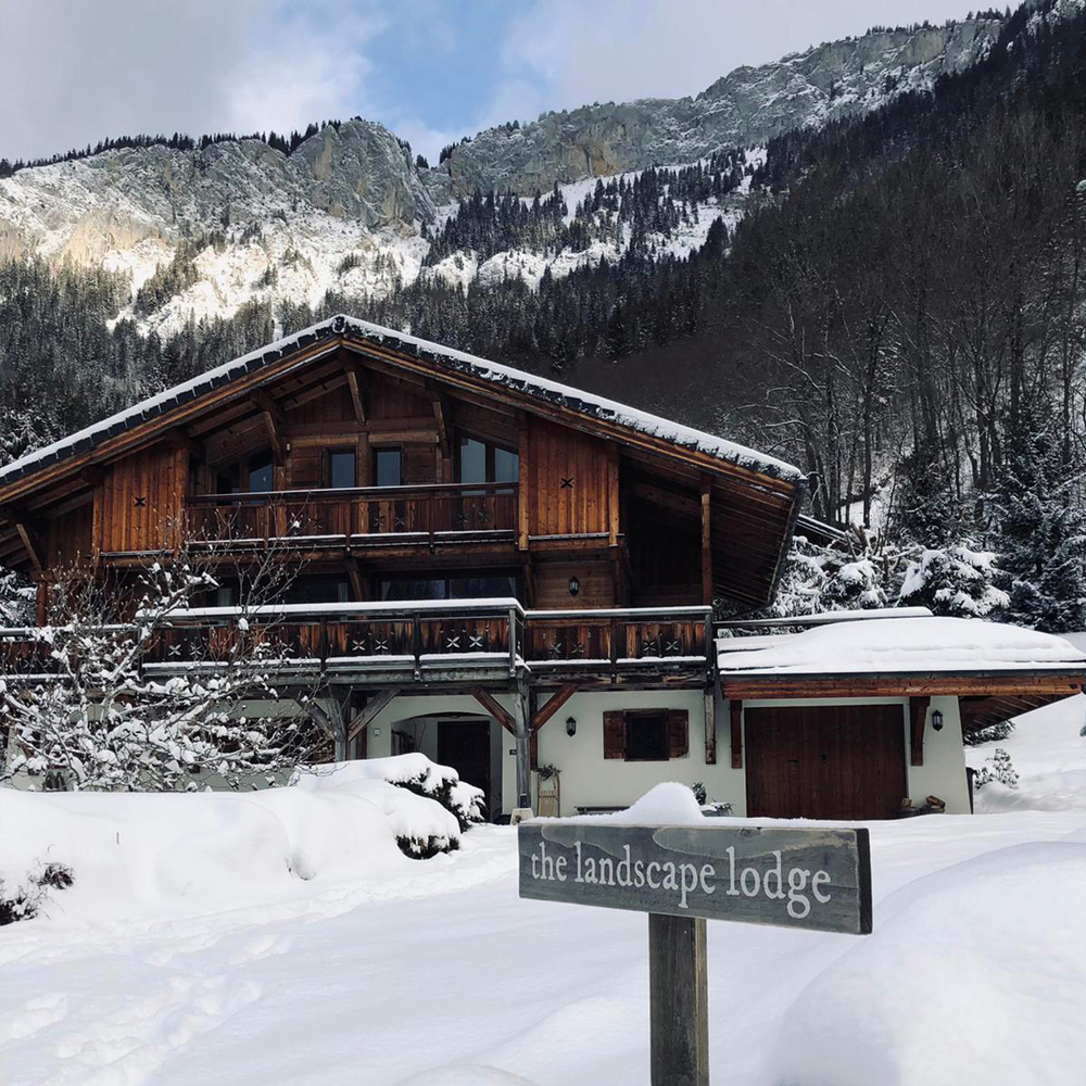The Landscape Lodge in covered in winter snow